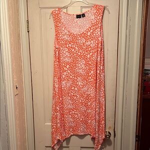 Rachel Zoe Asymmetrical Orange and White Dress